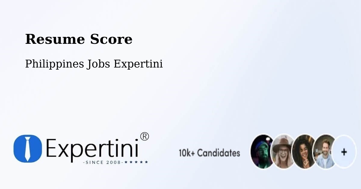 Resume Score & Job Description Match Tool – San Roque - Philippines Jobs Expertini